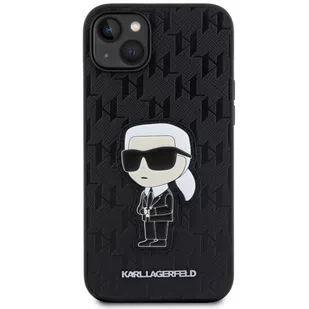 Karl Lagerfeld KLHCP14MSAKHPKK iPhone 14 Plus 6.7" czarny/black Saffiano Monogram Ikonik - Etui i futerały do telefonów - miniaturka - grafika 3