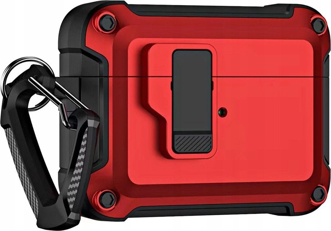 Hurtel Pro Armour Airpods Case with hook - AirPods 4 red