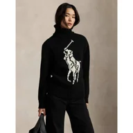Swetry damskie - POLO RALPH LAUREN Wełniany golf Regular Fit - miniaturka - grafika 1