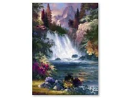 Rękodzieło - Haft Diamentowy, Obraz, Mozaika Diamentowa Diamond Painting, WODOSPAD 30x40cm - miniaturka - grafika 1