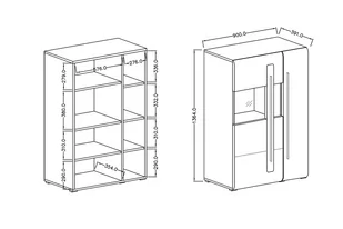 Komoda przeszklona dwudrzwiowa Tulsa 42 - dąb grandson - Komody Komoda przeszklona dwudrzwiowa Tulsa 42 - dąb grandson - Komody - miniaturka - grafika 2