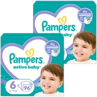 Pieluchy - Zestaw Pampers Active Baby, pieluchy, rozmiar 6, 13-18 kg, 2 x 96 sztuk - miniaturka - grafika 1