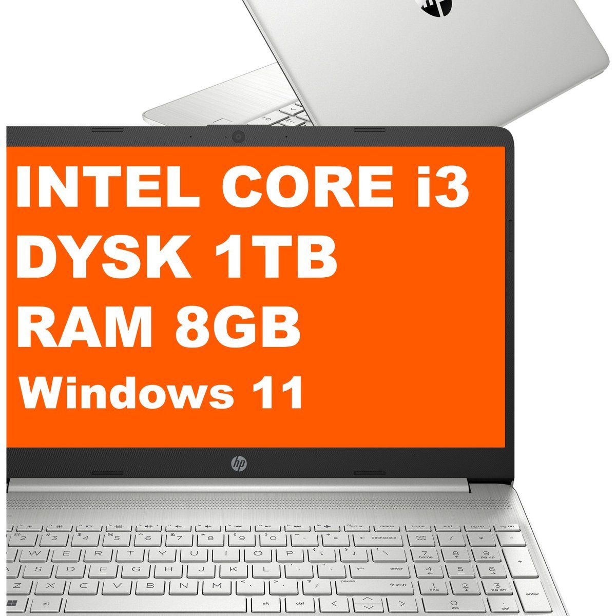 HP 15-dy5131wm / 8R0M1UA / Intel i3 / 8GB / 1TB / Intel UHD / FullHD / Win 11 / Srebrny
