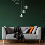 Lampy sufitowe - 3-płomienna lampa wisząca loftowa GALO LOFT L3 bialy, czarny null - miniaturka - grafika 1