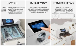 AUTOKLAW ENBIO S - 2,7L klasa B biały z filtrem oszczędzającym wodę Sterylizator Enbio S + filtr Magic + certyfikat + paszport - Urządzenia medyczne - miniaturka - grafika 10