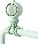 Wózki dziecięce - Wentylator Jisulife Stroller Fan Life2S 5000mAh z elastycznymi nóżkami, na biurko, do wózka, z filtrem - zielony - miniaturka - grafika 1