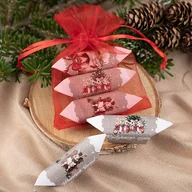 Cukierki - KRÓWKI świąteczne w woreczku z organzy upominek na Święta 3szt - miniaturka - grafika 1