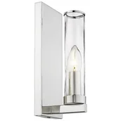 Lampy ścienne - EVO Kinkiet LAMPA ścienna EVO W01045NI metalowa OPRAWA szklana tuba przezroczysta EVO W01045NI - miniaturka - grafika 1