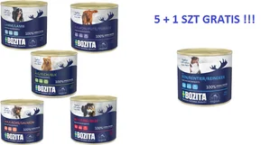 BOZITA Dog: 5x625g + 1 szt GRATIS !!! - Mokra karma dla psów - miniaturka - grafika 1