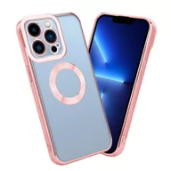 Etui i futerały do telefonów - Etui Do Apple iPhone 13 PRO MAX Pokrowiec w Przezroczysty - Różowy Etui Chrom Obudowa Case Cover Ochronny Cadorabo - miniaturka - grafika 1