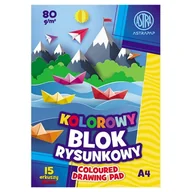 Szkolne artykuły papiernicze - Astra Blok Rysunkowy Kolorowy A4 Do Szkoły 15 Kartek - miniaturka - grafika 1