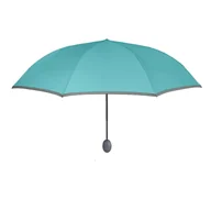 Parasole - Parasol damski Perletti Technology półautomatyczny składany oblamówka turkusowy - miniaturka - grafika 1
