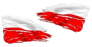 5x NAKLEJKA WLEP ZNACZEK TATTOO NA AUTO FOLIA SAMOPRZYLEPNA FLAGA POLSKI 19 x 11cm 1/06174 - Akcesoria motoryzacyjne - miniaturka - grafika 1