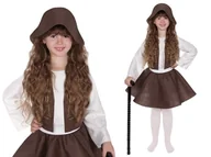 Stroje karnawałowe - ZESTAW PASTUSZKA BRĄZOWY 134-140 4el - miniaturka - grafika 1