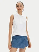 Koszulki i topy damskie - Lacoste Polo PF5445 Biały Slim Fit - miniaturka - grafika 1