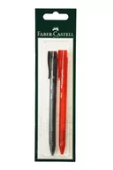 Długopisy - Faber Castell Faber Castell , długopisy żelowe, czerwony i czarny, 2 sztuki - miniaturka - grafika 1
