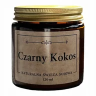 Świece - Naturalna Świeca zapachowa Czarny Kokos 120 ml - miniaturka - grafika 1