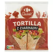 Kuchnie świata - Carrefour Classic Tortilla z ziarnami 250 g (4 x 62,5 g) - miniaturka - grafika 1