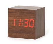 Zegary - Platinet ZEGAR ALARM CLOCK WOODEN CUBE - miniaturka - grafika 1