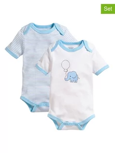 Body dla niemowląt - Playshoes Body (2 szt.) w kolorze błękitnym i białym - grafika 1