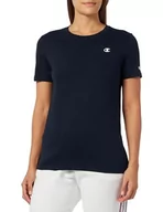 Koszulki i topy damskie - Champion Legacy Podstawy W-Light Cotton Jersey S-s Regular Crewneck Koszulka damska, Granatowy, L - miniaturka - grafika 1
