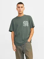 Koszulki męskie - Jack&Jones T-Shirt Lafayette 12250435 Zielony Standard Fit - miniaturka - grafika 1