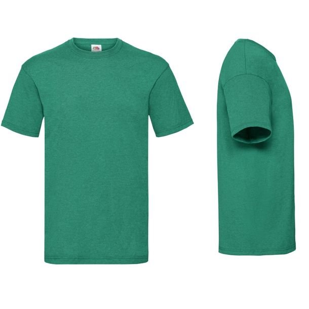 Koszulka Męska T-Shirt Fruit of the Loom Valueweight casual Zielona 2XL