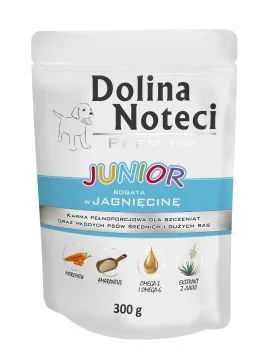 Dolina Noteci Premium Junior Bogata W Jagnięcinę 300g