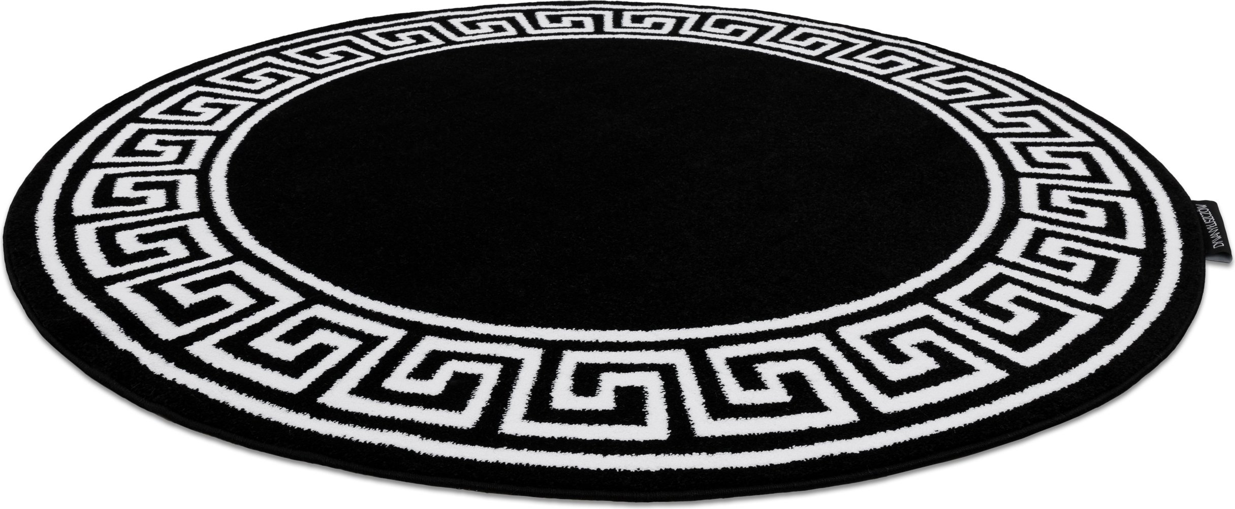 Dywan HAMPTON Grecos koło czarny koło 160 cm