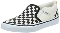 Koszulki i topy damskie - Vans Asher niski top dla chłopców, Biały Checkers Black Natural, 32.5 EU - miniaturka - grafika 1