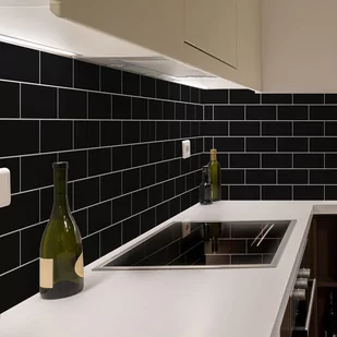 Zestaw naklejek na kafelki 30 szt. 20x10 cm Subway Tiles Black – Ambiance - Naklejki na ścianę - miniaturka - grafika 1