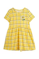 Sukienki - Mini Rodini Mini Rodini sukienka bawełniana dziecięca kolor żółty mini rozkloszowana - miniaturka - grafika 1