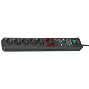 Brennenstuhl Listwa zasilająca Secure-Tec M/S 6-fach 19500A gy/bk - (1159490966) - Listwy zasilające - miniaturka - grafika 2