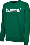 Bluzy męskie - Hummel Hmlgo Kids Cotton bluza męska z logo zielony Evergreen 176 203516-6140 - miniaturka - grafika 1