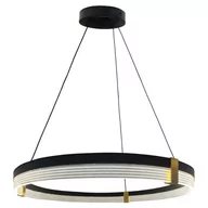 Lampy sufitowe - Lampa wisząca Plum 1 LED CCT średnia czarna LP-0407/1P M BK Triangle - miniaturka - grafika 1