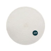 Obrusy i serwetki - Mata słomkowa biała 38 cm - miniaturka - grafika 1