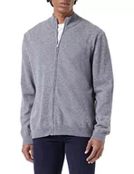 Swetry męskie - United Colors of Benetton Męski koreański dżersej M/L 1002u5451 kardigan sweter, szary 507, XL - miniaturka - grafika 1