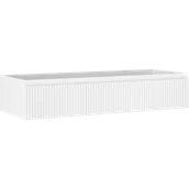 Szafki łazienkowe - Mexen Rivel szafka łazienkowa podumywalkowa 120 cm, 1 szuflada, ryflowana , biała mat - 91A20-12023-1-BF01 - miniaturka - grafika 1