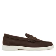 Mokasyny męskie - Mokasyny Tommy Hilfiger Nubuck P Loafer FM0FM05350 Brązowy - miniaturka - grafika 1