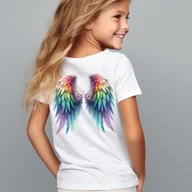 Koszulki dla dziewczynek - Koszulka dla dziecka ze skrzydłami skrzydła5 - miniaturka - grafika 1