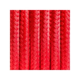Czerwony kabel w oplocie poliestrowym 04 czerwone chilli dwużyłowy 2x0.75 Kolorowe Kable - Przewody elektryczne - miniaturka - grafika 1
