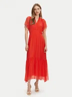 Sukienki - Haveone Sukienka letnia AFF-N006 Pomarańczowy Loose Fit - miniaturka - grafika 1