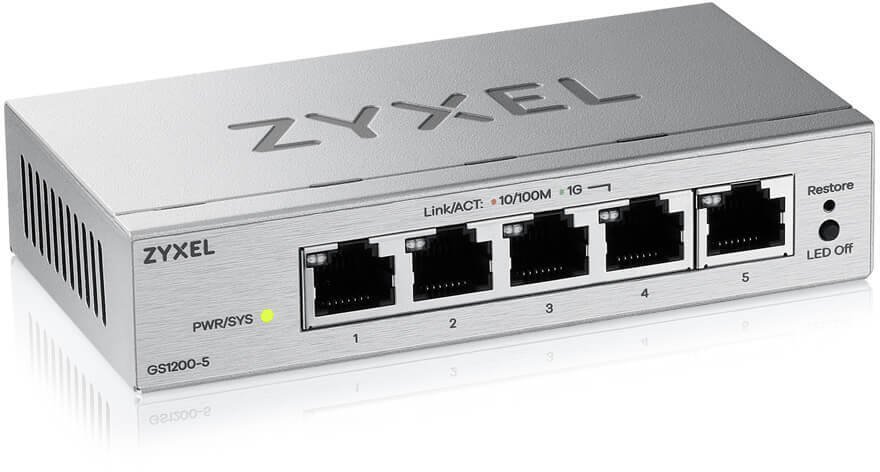 Switch ZyXEL Zyxel GS1200-5V3 5 Port Smart Managed Gb Switch