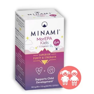 Minami - MorEPA Kids + Witamina D3, 60 kapsułek miękkich - Witaminy i minerały - miniaturka - grafika 1