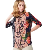 Bluzki damskie - Koszula damska Desigual Jenica kolorowa z wiskozy-XS - miniaturka - grafika 1