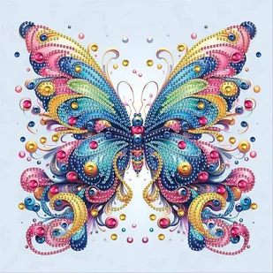 Haft Diamentowy Motyl Barw 30x30 cm - Zabawki kreatywne - miniaturka - grafika 1
