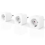 Systemy inteligentnych domów - Gniazdko Smart Plug Nedis SmartLife, Wi-Fi, 16A, 3680 W, 3ks (WIFIP131FWT3) - miniaturka - grafika 1