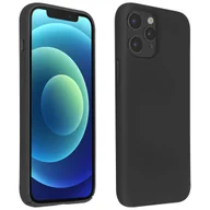Etui i futerały do telefonów - Tylna obudowa iPhone 12 / 12 Pro Półsztywna, miękka w dotyku, kompatybilna z QI, czarna - miniaturka - grafika 1