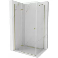 Kabiny prysznicowe - Mexen Roma kabina prysznicowa uchylna 80x100 cm, transparent, złota - miniaturka - grafika 1