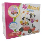 Zabawki interaktywne dla dzieci - GAZELO Zabawka drewniana do ciągania na kółkach w pudełku Z5726 - miniaturka - grafika 1